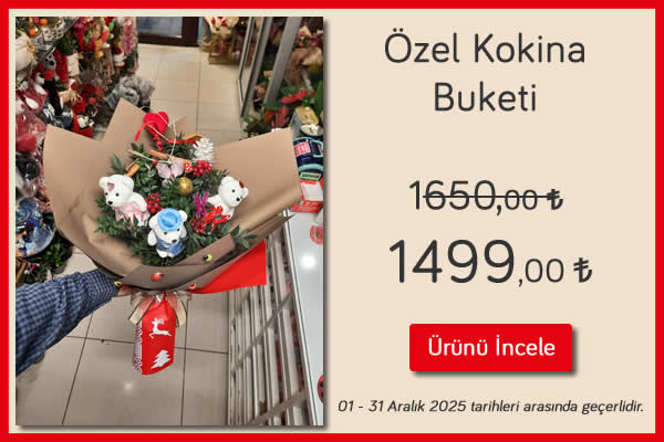 Özel Kokina Buketi 01 - 31 Aralık 2025 tarihleri arası geçerli, Kütahya çiçekçi