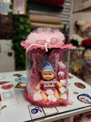 Pembe Aynalı Bebekli- Kütahya Çiçekçi