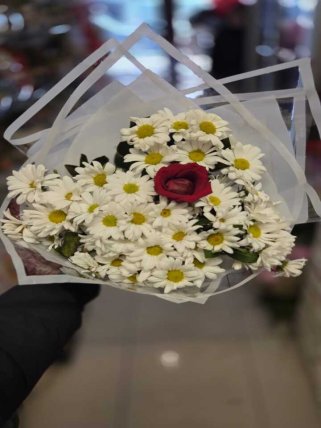 papatya gül buketi | Kütahya Nergiz Çiçekçilik