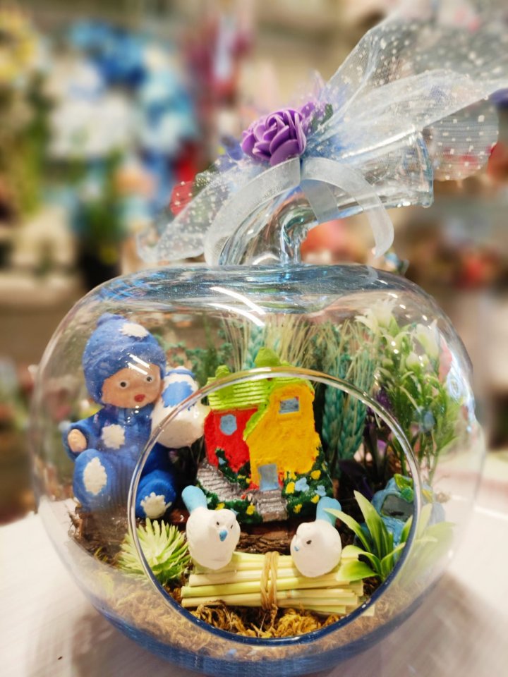 Büyük Elma Erkek Bebek Teraryum - Kütahya Çiçekçi