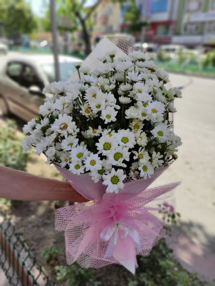 Beyaz Papatya Buketi - Kütahya Nergiz Çiçekçilik