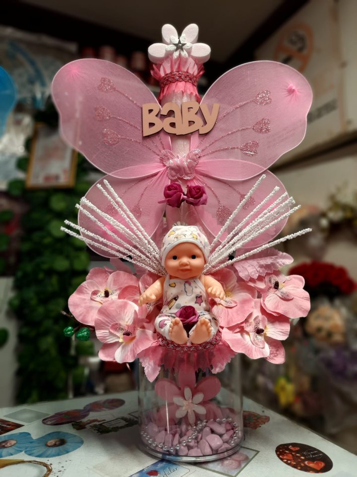 Kız Bebekli Çiçek- Kütahya Çiçekçi