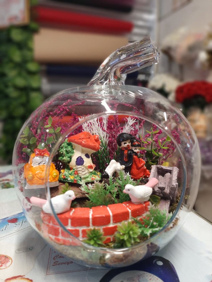 Orta Boy Elma Teraryum Model 1, Kütahya çiçekçi